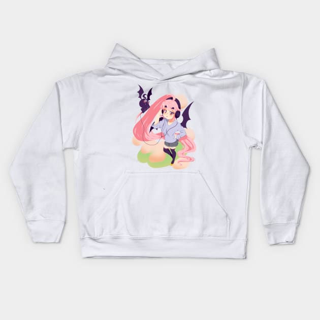 Music Vampire Kids Hoodie by FumiMotto